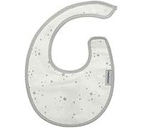 Cambrass Round Bib Velcro Sky Grey/Star 16X19 Cm