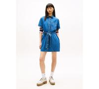 Cambray Mini Belted Shirt Dress Denim