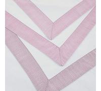 Cambridge 100% Egyptian Cotton Percale 200 Thread Count Stripe Border Pillowcases, Housewife, Red