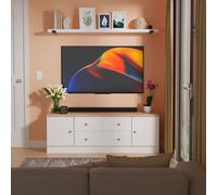 Cambridge 2 Door 2 Drawer Superwide TV Unit (Ready Assembled) Ready Assembled 2 U White One Size