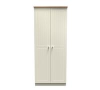 Cambridge 2 Door Wardrobe (Ready Assembled) Ready Assembled 2 U Cream One Size