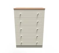 Cambridge 5 Drawer Chest (Ready Assembled) Ready Assembled 2 U Cream One Size