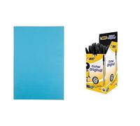 Cambridge A4 Counsels Notebook Ruled and Perforated Ruled 96 Page, 10 Notebooks & BIC Cristal Original Smudge Free Ballpoint Pens, Ideal for School, Black, Medium Point (1.0mm), Pack of 50