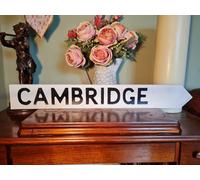 Cambridge Aged Basic Old Style British Road Sign Cambridgeshire University