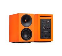 Cambridge Audio L/R S - 100W Compact Active Stereo Speakers with Built-in aptX HD Bluetooth, USB Audio, Aux & Optical Inputs, Subwoofer Output, Remote Control, Room Positioning & DynamEQ - Orange