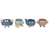 CAMBRIDGE BEE 3xCute MIX Sea animal Ceramic plant pot planters - Decor flower pot 6cm diameter