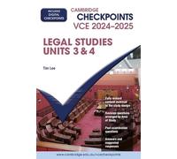 Cambridge Checkpoints VCE Legal Studies Units 3&4 2024-2025