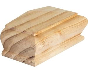 Cambridge Clear Pine Pyramid Newel CAPS 82mm, Half Stair Newel Post Cap 110x54x50mm, Recessed to Suit a 82mm x 82mm Newel