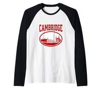 Cambridge England UK Travel Vintage Athletic Sport Raglan Baseball Tee