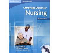 Cambridge English for Nursing Pre-intermediate Student's Book with Audio CD
