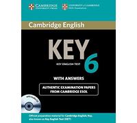 Cambridge English Key 6 Self-study Pack (Student's Book with Answers and Audio CD) (KET Practice Tests)