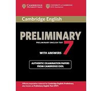 Cambridge English Preliminary 7 Student's Book with Answers (PET Practice Tests)