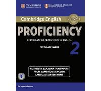 Cambridge English Proficiency 2 for updated exam. Self-study Pack (Student's Book with answers included one audio activation code to download the audio)