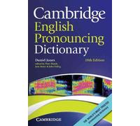 Cambridge English Pronouncing Dictionary by Daniel Jones (English) Paperback Boo