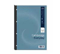 Cambridge Everyday Refill Pad A4 Card Cover Ruled With Margin 160 Pages (Pack 5) 100080234