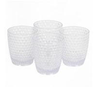 CAMBRIDGE CM07654EU7 Fete 4-Piece Drinking Tumblers - BPA-Free Plastic Drinking Glasses, Reusable Clear Acrylic Cups for Outdoor/Garden Dining & Picnics, Holiday Homes, Camping, Parties, Clear