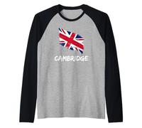 Cambridge Great Britain Flag British Heritage English Pride Raglan Baseball Tee