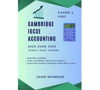 Cambridge IGCSE Accounting (0452) Paper 1: Past Papers Practice Book (IGCSE and O Level Past Papers)