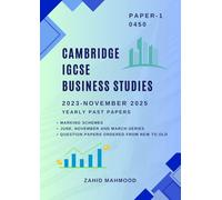 Cambridge IGCSE Business Studies (0450) Paper 1: Past Papers Practice Book (IGCSE and O Level Math Preparation)