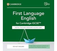 Cambridge IGCSE™ First Language English Digital Teacher's Resource Access Card (Cambridge International IGCSE)