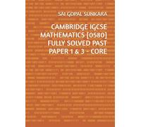 CAMBRIDGE IGCSE MATHEMATICS [0580] FULLY SOLVED PAST PAPER 1 & 3 - CORE