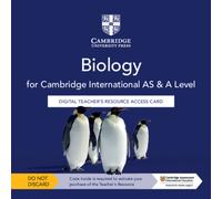 Cambridge International AS & A Level Biology Digital Teacher's Resource Access Card