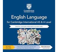 Cambridge International AS and A Level English Language Cambridge Elevate Teacher's Resource Access Card
