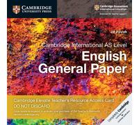 Cambridge International AS Level English General Paper Cambridge Elevate Teacher's Resource Access Card