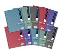 Cambridge Jotter A4 Notebook, Wirebound, 8 mm Lined with Margin, 100 Pages, Pack of 10 Assorted Notepads