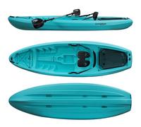 Cambridge Kayaks Nomad I Single Sit On Top Kayak Package with Seat & Paddle - Lightweight Stable 1 Person Recreational Kayak for Lakes, Rivers & Calm Coastal Waters (Light Blue)
