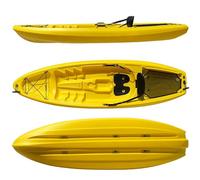Cambridge Kayaks Nomad I Single Sit On Top Kayak Package with Seat & Paddle - Lightweight Stable 1 Person Recreational Kayak for Lakes, Rivers & Calm Coastal Waters (Yellow)