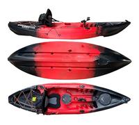 Cambridge Kayaks Zander Single Sit on Top kayak for Leisure and Fishing 13 Colour Choices (Red Black Fade)
