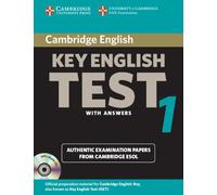 Cambridge Key English Test 1 Self Study Pack: Examination Papers from the University of Cambridge ESOL Examinations (KET Practice Tests)