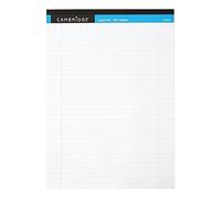CAMBRIDGE Legal Pad Headbound Ruled Margin Perforated 100pp A4 White Paper [Pack of 10]