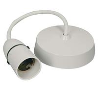 Cambridge Lifestyle 9-inch Ceiling Pendant Kit with Light Bulb Holder Lampholder, White Plastic