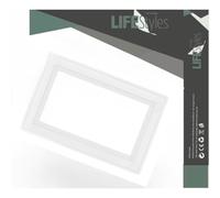 Cambridge Lifestyles 1x Designer White Finger Plate for 2 Gang Socket Surround Double Light Switch Protection Cover Pack of 1 Prevents Marks Easy