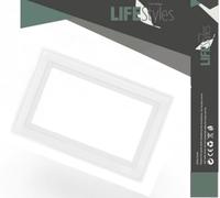 Cambridge Lifestyles ® 1x Designer White Finger Plate for 2 Gang Socket Surround Double Light Switch Protection Cover Pack of 1 Prevents Marks Easy Clean Durable Plastic