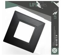 Cambridge Lifestyles ® Elegant Black Finger Plate for 1 Gang Socket Surround Single Light Switch Protection Cover Pack of 1 Prevents Marks Easy Clean Durable Paintable Single Black