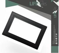 Cambridge Lifestyles ® Elegant Black Finger Plate for 2 Gang Socket Surround Double Light Switch Protection Cover Pack of 1 Prevents Marks Easy Clean Durable Paintable Single Black