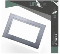 Cambridge Lifestyles ® Manhattan Grey Finger Plate for 2 Gang Socket Surround Double Light Switch Protection Cover Pack of 1 Prevents Marks Easy Clean Durable Paintable Single Grey