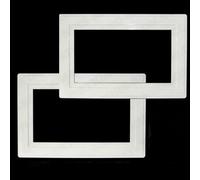 Cambridge Lifestyles ® White Finger Plate for 2 Gang Socket Surround Double Light Switch Protection Cover Pack of 2 Prevents Marks Easy Clean Durable Plastic