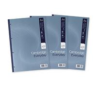 Cambridge Lined Paper A4 Refill Pad, Ruled and Margin, 400 Page, Pack of 3