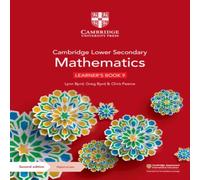 Cambridge Lower Secondary Mathematics Learner's Book 9 with Digital Access (1 Year) Book Chris Pearce Multi One Size
