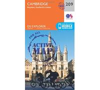 Cambridge Map | Weatherproof | Royston, Duxford & Linton | Ordnance Survey | OS Explorer Active Map 209 | England | Walks | Hiking | Maps | Adventure