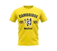 Cambridge Men's Mens Established Football T-Shirt in Yellow | Size: Medium Cambridge Yellow M
