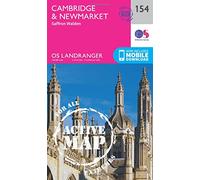 Cambridge & Newmarket Map | Weatherproof | Saffron Walden | Ordnance Survey | OS Landranger Active Map 154 | England | Walks | Cycling | Days Out | Maps | Adventure