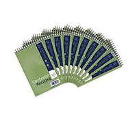 Cambridge Notebook Special format Ruled Spiral Bound Paper Soft Cover Green Perforated 160 Pages Pack of 10