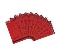 Cambridge Notepad Special format Ruled Spiral Bound Cardboard Red Perforated 120 Pages 60 Sheets Pack of 10