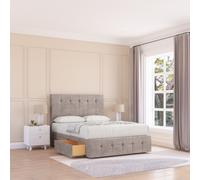 Cambridge Plush Bed Set ,No Drawers Mattress & 54" Headboard Sloomy Stone Small Double
