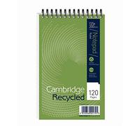 Cambridge Recycled Reporters Notebook Ruled with Margin 120 Pages [Pack of 10]